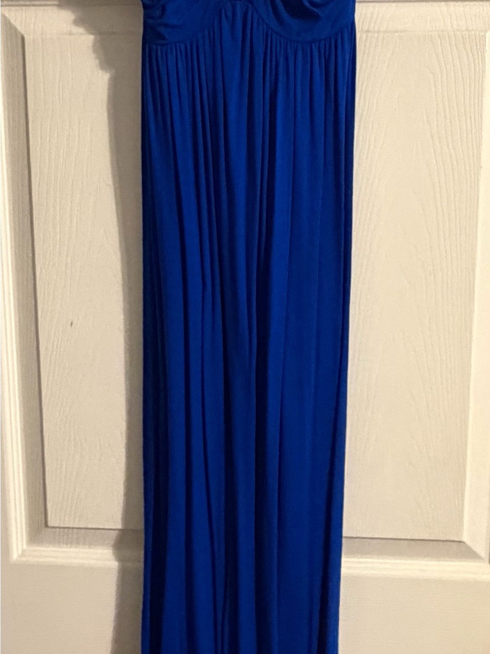 Blue Women's Maxi Dress - Elegant Flowing Design